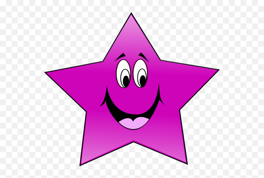 Star Clipart Pink - Star With Face Clipart Png,Pink Star Png