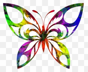 Library Of Tribal Sun Clipart Black And - Butterfly Silhouette png
