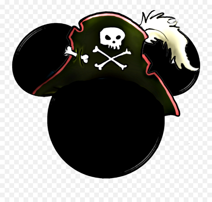 Transparent Mickey Mouse Png Download - Mickey Pirate Head,Pirate Hat Transparent Background