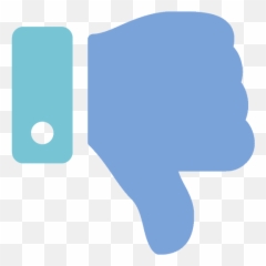 The Power Of Failure - Transparent Blue Thumbs Down png