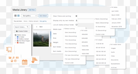 Sort And Filters In Your Wordpress Media Library - Wordpress Embed png