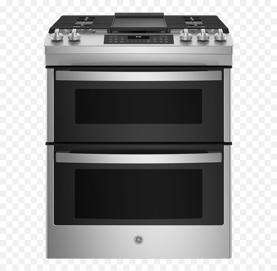 Front Control Gas Double Oven Range - Ge Double Oven Gas Range Png,Electrolux Icon Gas Range 30