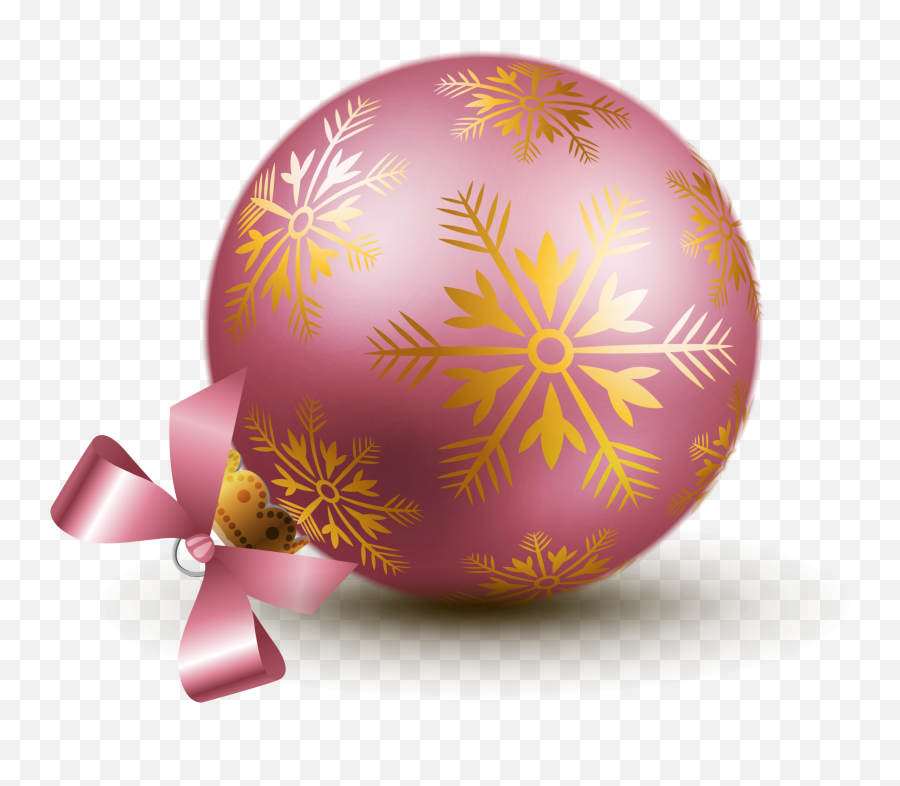 Ornaments Clipart Pink Ornament - Pink Christmas Ornaments Png,Ornaments Png