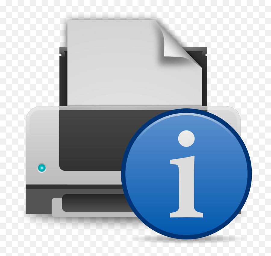 Printer Info Icon - Openclipart Printer Info Png,Info Icon Transparent