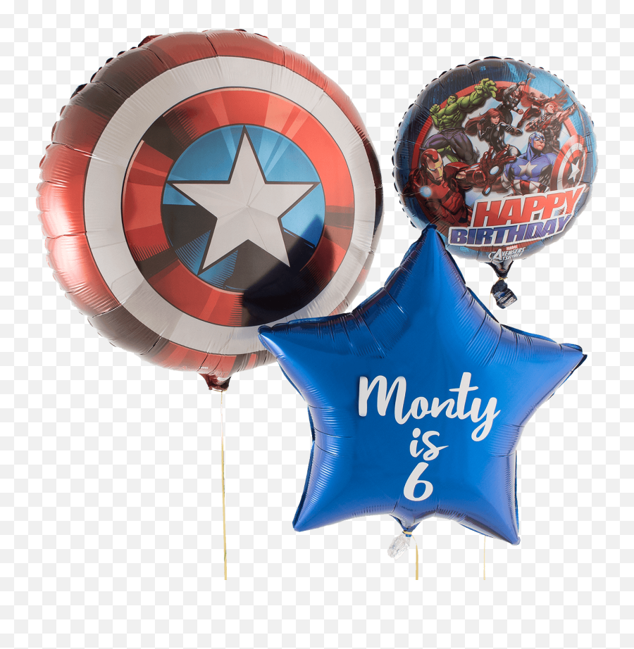 Party Supplies Avengers Captain America Foil Balloons - Captain America Balloons Uk Png,Avengers Icon Pack