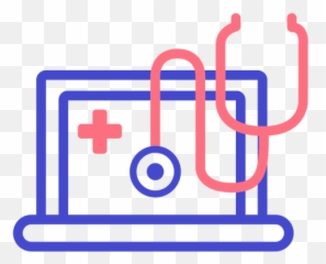 Laptop Stethoscope Stroke Icon Transparent Png U0026 Svg Vector - Store For Logo Outline