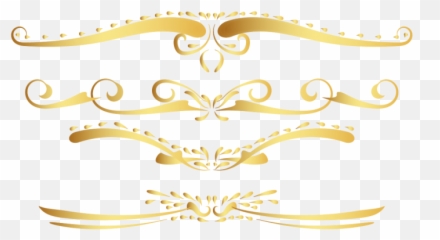Gold Vintage Border Set 2 By Awire - Golden Png