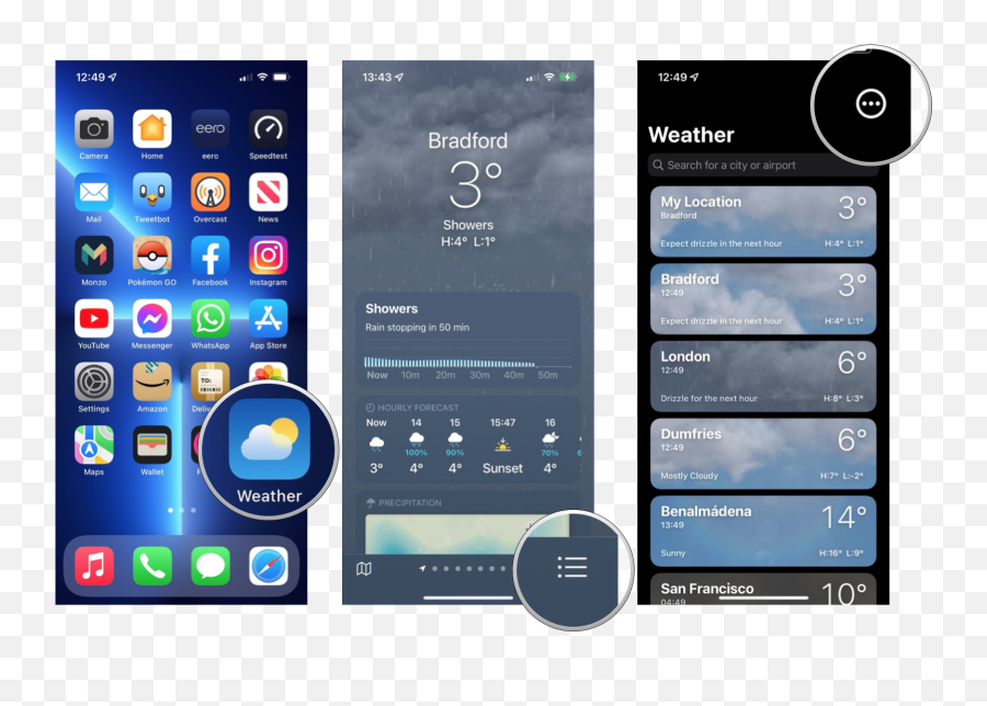 How To Get Real - Time Precipitation Alerts In The Weather App Technology Applications Png,Ios Icon Guide