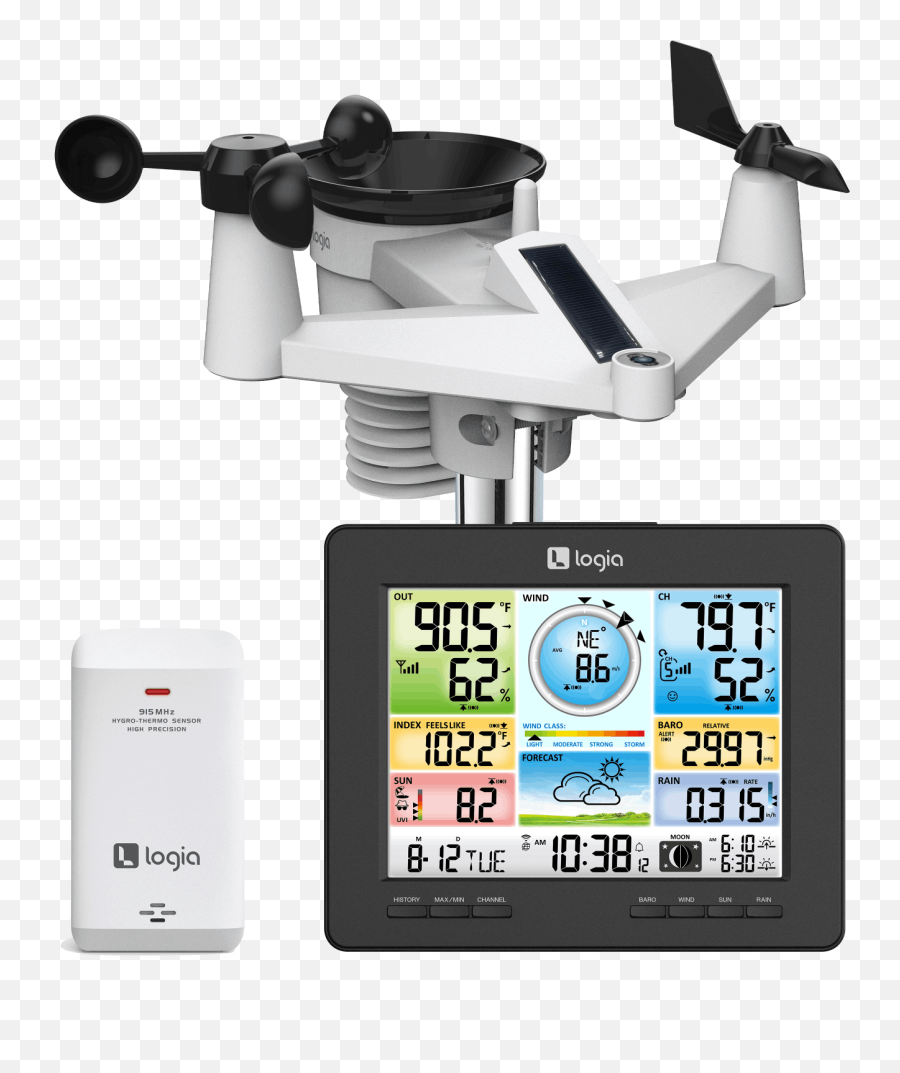 7 - In1 Wireless Weather Station With Wifi And Solar Panel Logia Weather Station Png,Ios 7 Weather Icon