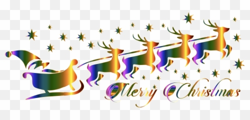 Download Big Image - Santa Claus Reindeer Clipart PNG With