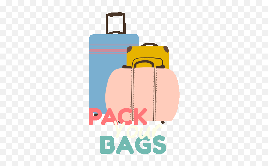 Bag Pack Your Sticker - Bag Pack Your Bag Summer Travel Bags Gif Png,Android Suitcase Icon