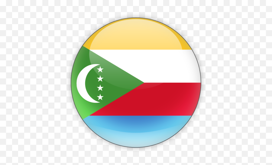 Round Icon Illustration Of Flag Comoros - Comoros Flag Icon Png,Download Photo Icon