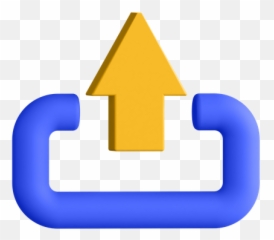 Uploading Icon - Download Line Style 3d Illustration Png
