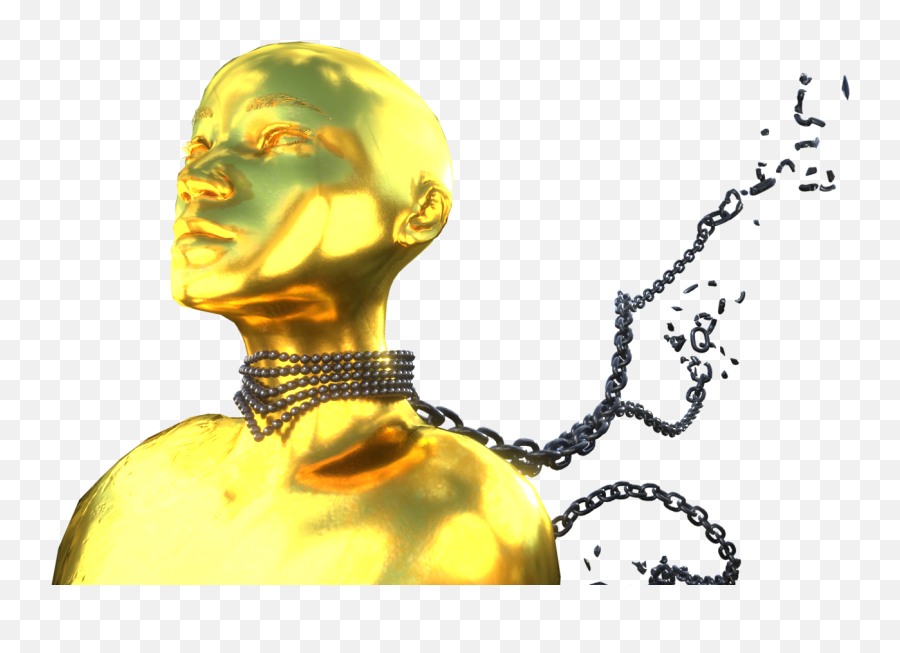 Download Hd Pearls Collar Chains And Broken - Collar Bronze Sculpture Png,Broken Chains Png