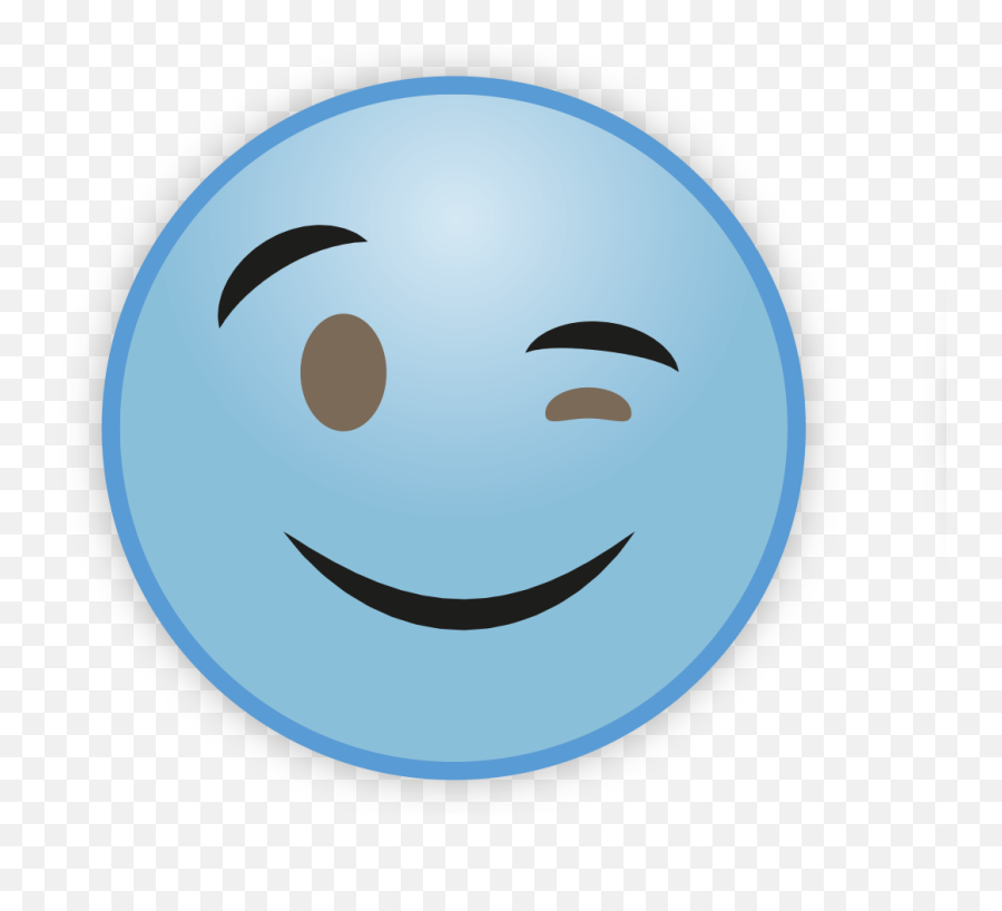Cute Sky Blue Emoji Transparent Background Png Mart - Cute Emoji Blue Background,Happy Emoji Transparent Background
