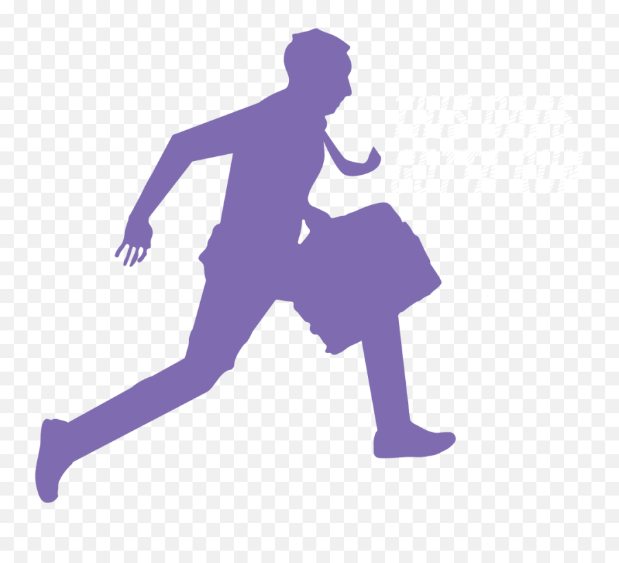 Dads Gotta Run - Running Silhouette Man With Briefcase Portable Network Graphics Png,Man Running Png