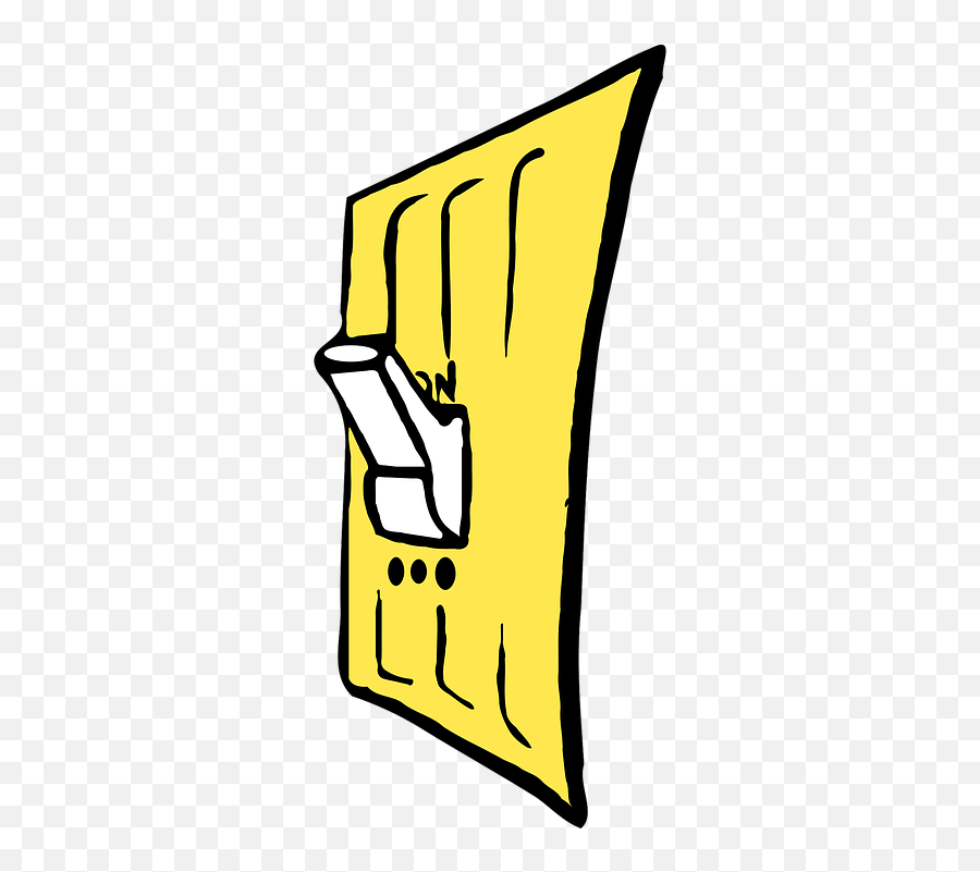Light Switch Yellow - Free Vector Graphic On Pixabay Light Switch Clip Art Png,Electrical Png
