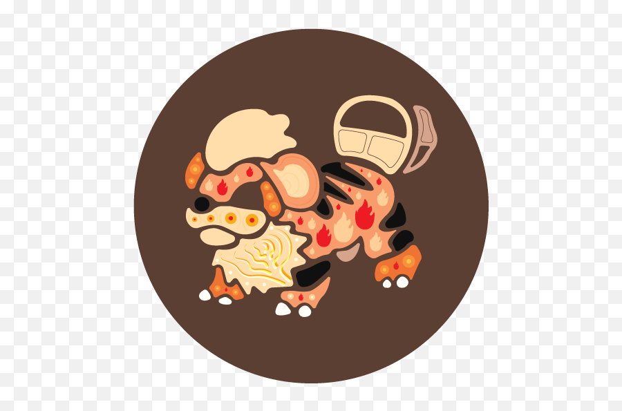 Growlithe Button U2014 Izel Studios - Cartoon Png,Growlithe Png