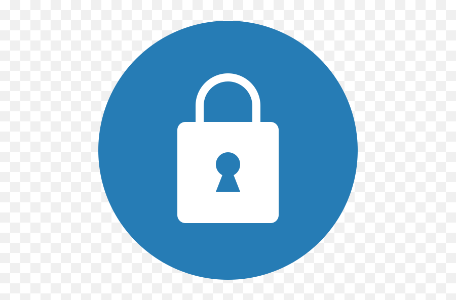 Circle Lock Privacy Safe Secure - Logo Linkedin Image For Email Signature Png,Blue Circle Png