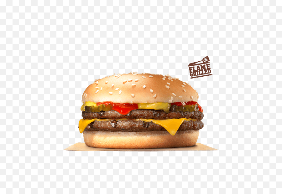 Double Cheeseburger - Double Cheese Burger King Full Size Cheese Burger King Burger Png,Burger King Png