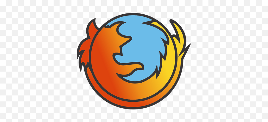 Firefox Logo Icon Of Colored Outline - Black And White Clipart Firefox Png,Firefox Logo Png
