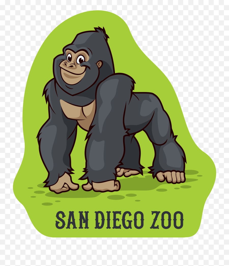 Download Transparent Gorilla Cartoon Png - Cartoon Png Cartoon,Gorilla Transparent Background