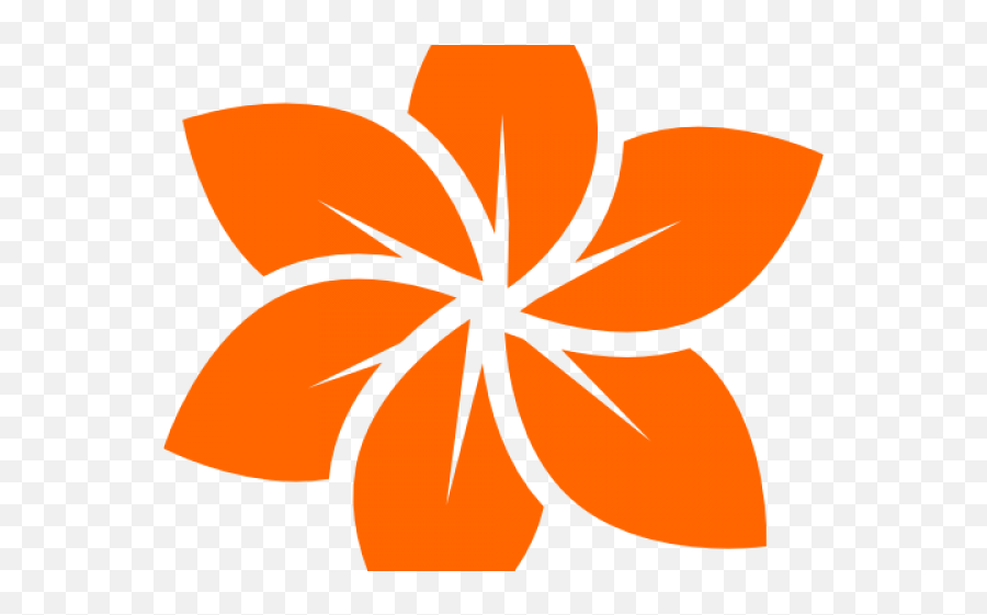 Orange Flower Clipart Cool - Black Flower Logo Png Flower Logo Png Black,Flower Logo