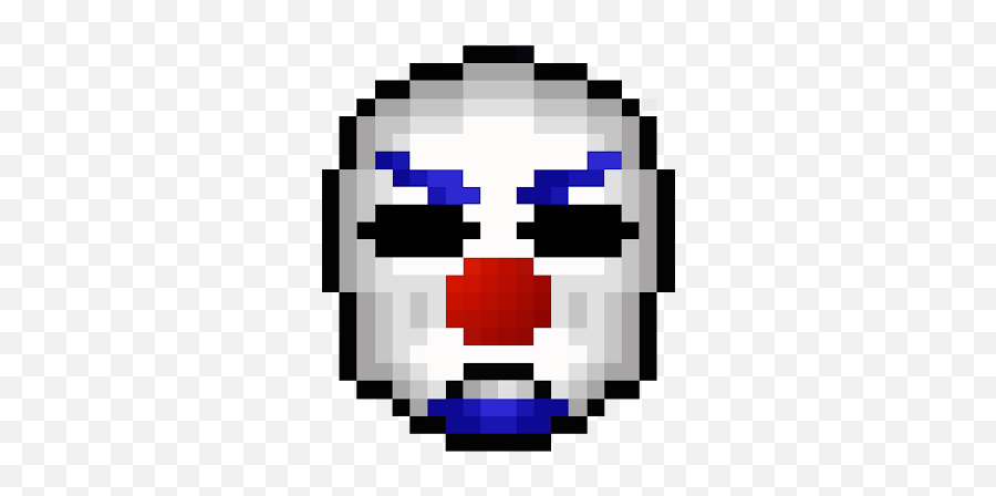 Batman The Dark Knight Bank Hiest Joker Mask Nova Skin - Compass Pixel Art Png,Joker Mask Png