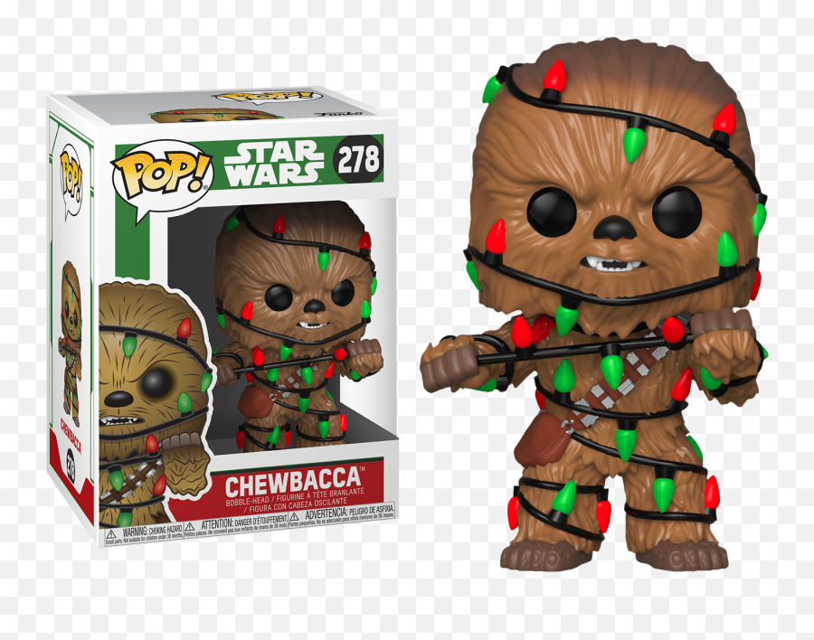 Download Chewbacca With Lights Christmas Holiday - Star Wars Funko Pop Chewbacca Holiday Png,Holiday Lights Png