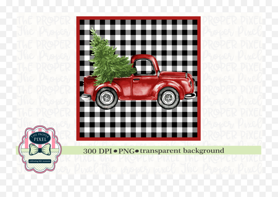 Red Truck With Christmas Tree - Printable Red Christmas Truck Png,Red Truck Png
