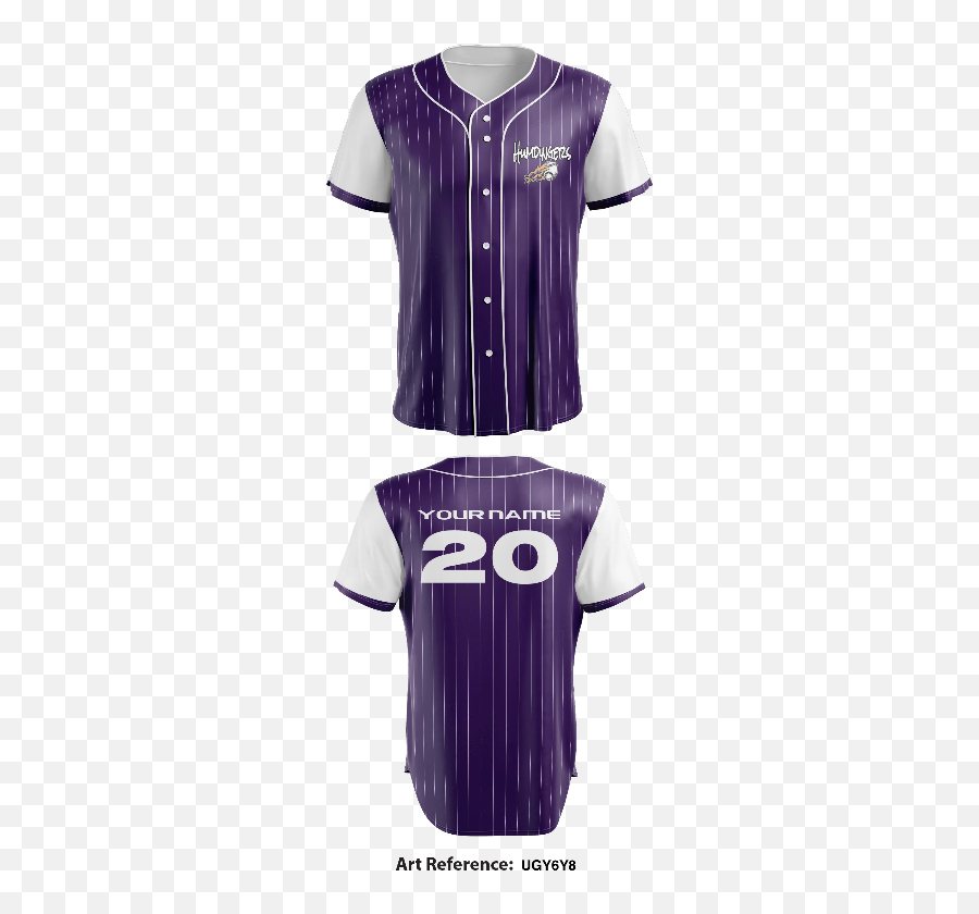 Barneyu2019s Full Button Baseball Jersey - Ugy6y8 Short Sleeve Png,Barney Png