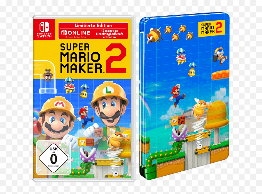 Limited Edition Of Super Mario Maker 2 Includes 12 Months - Super Mario Maker 2 Png,Mario Maker Png