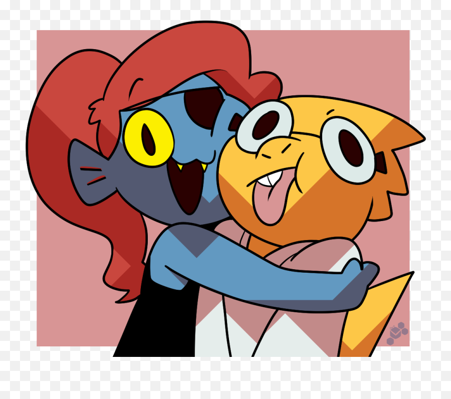 Little Undyne And Alphys - Fictional Character Png,Undyne Transparent