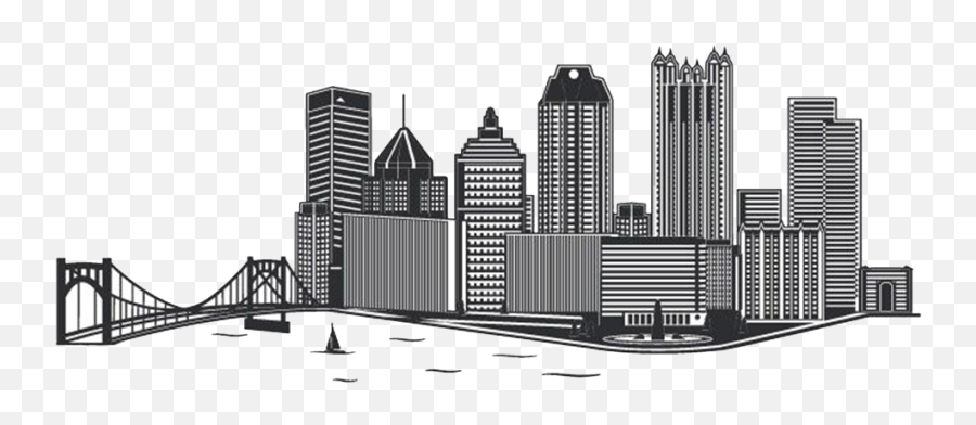 Download Pittsburgh Clipart Vector - Pittsburgh Skyline Png Transparent Background Pittsburgh Skyline Clipart,Las Vegas Skyline Png