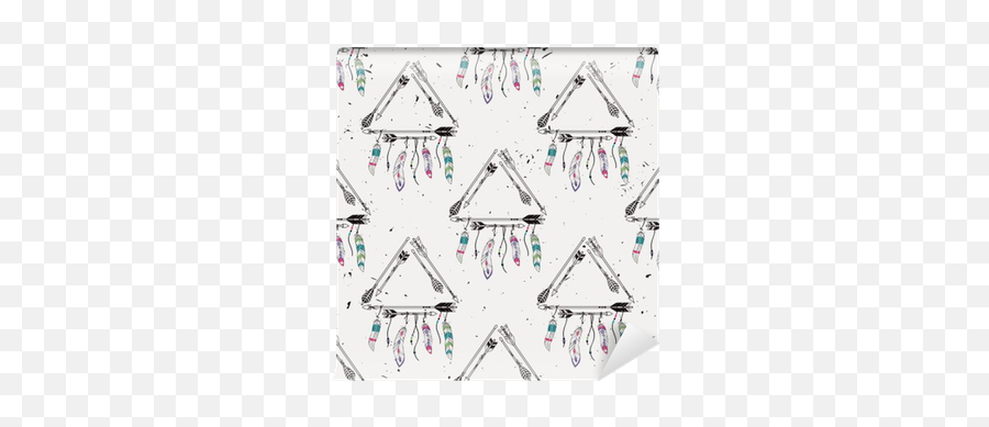Vector Abstract Grunge Seamless Pattern With Tribal Frames Ethnic Arrows And Feathers American Indian Motifs Boho Style Wall Mural U2022 Pixers - Dot Png,Indian Arrow Png