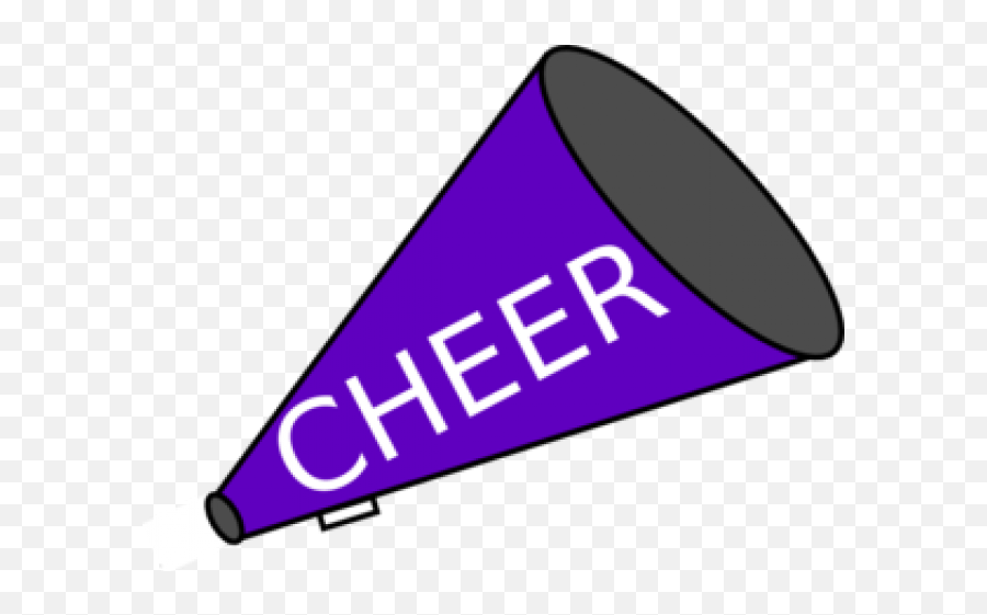 Cheerleader Clipart Megaphone - Purple And Gold Cheerleader Draw A Cheer Horn Png,Cheerleader Silhouette Png