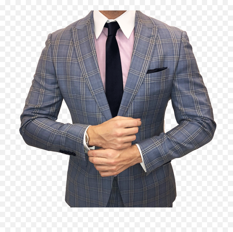 Blue Window Pane Custom Suit - Formal Wear Png,Window Pane Png