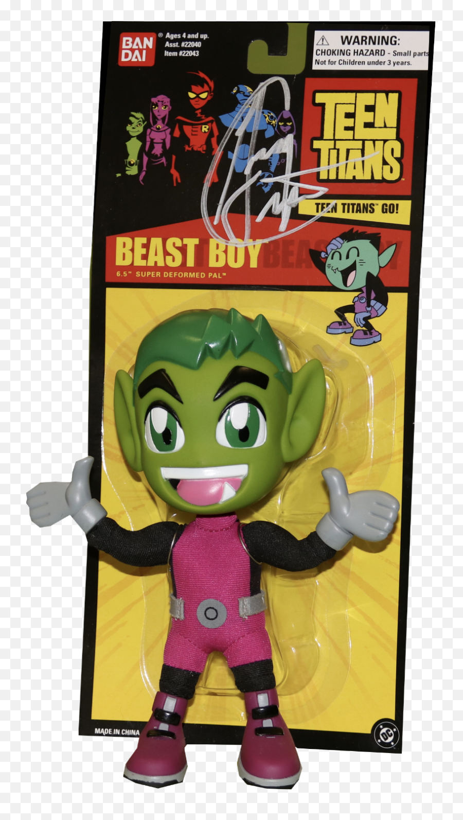 Signed By Greg Cipes Rare Collectible Teen Titans Beast Boy 65 Pal - Superhero Png,Teen Titans Go Logo