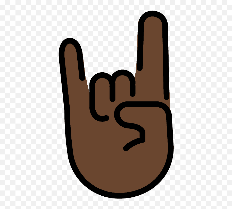 Sign Of The Horns Emoji Clipart Free Download Transparent - Haciendo Signo De Mano Oscuro Png,Horns Transparent