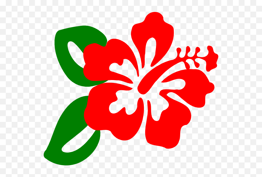 Red Hibiscus Clipart - Clipart Suggest Hibiscus Flower Clipart Png,Hawaiian Flower Icon
