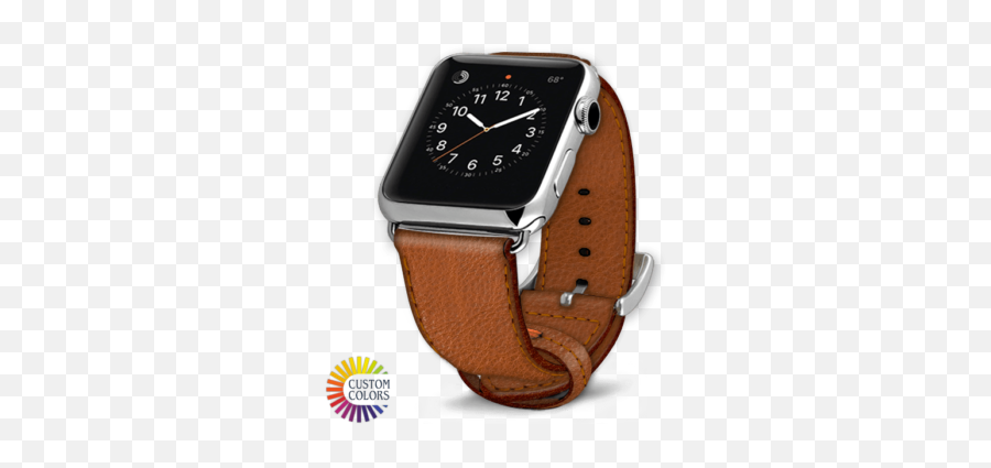 Apple Watch Leather Cases Collection - Nicola Meyer Apple Watch Armband Custom Png,Hex Icon Watch Band