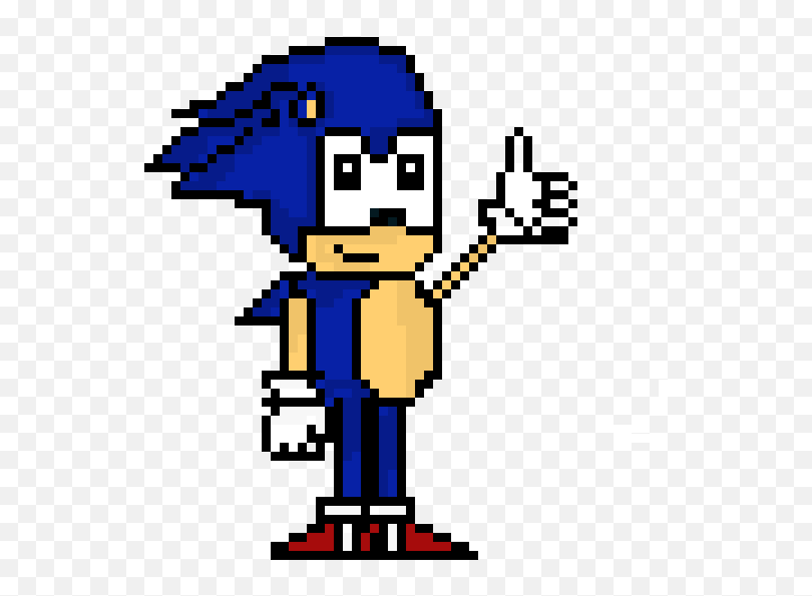 Sanic Pixel Art Maker - Cartoon Png,Sanic Png