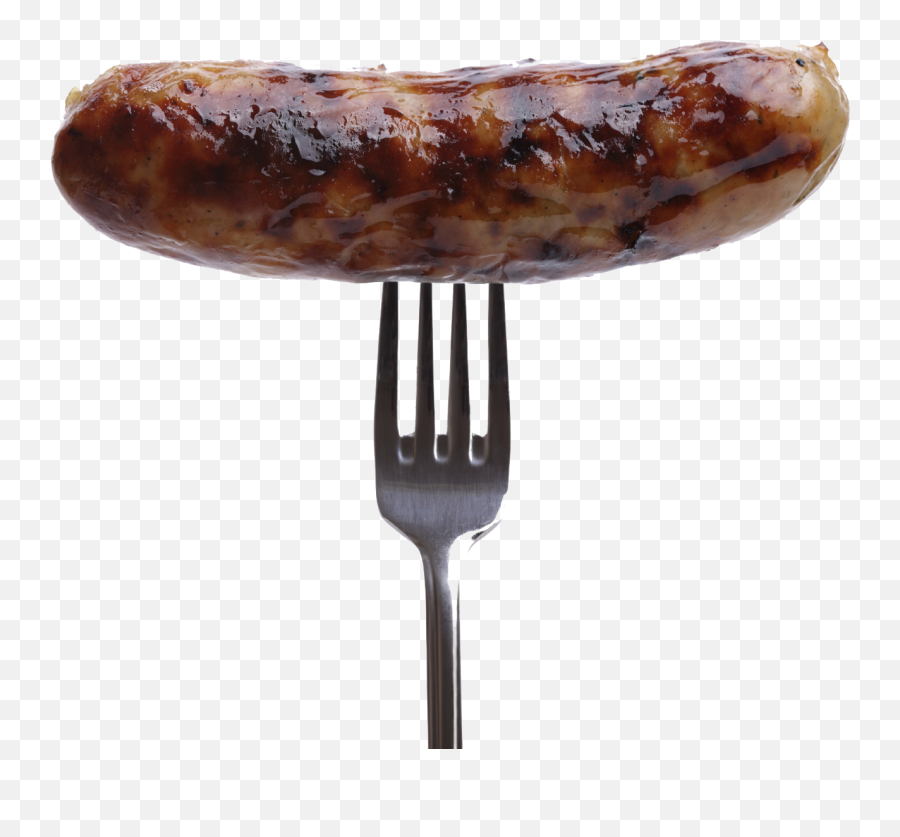 Fork Sausage Transparent Free Png - Sausage On A Plate,Sausage Transparent