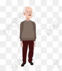 Hand Painted Grandfather - Old People Icon Clipart Full Person Free Vector png