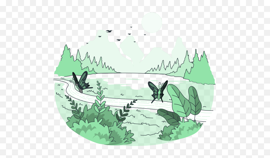 Nature Customizable Cartoon Illustrations Bro Style - Bird Png,Wetland Icon Sketch