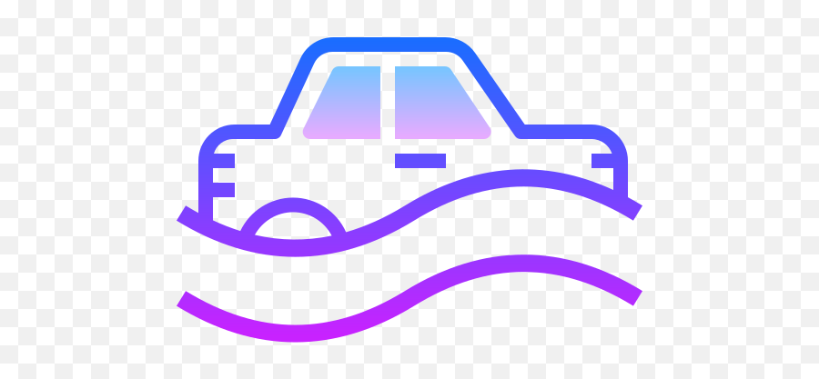 Flood Car Icon In Gradient Line Style - Language Png,Auto Body Icon