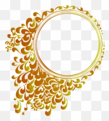 Frame Circle Ring Decoration Baroque - Vector Gold Frame Png,Orange Circle Png