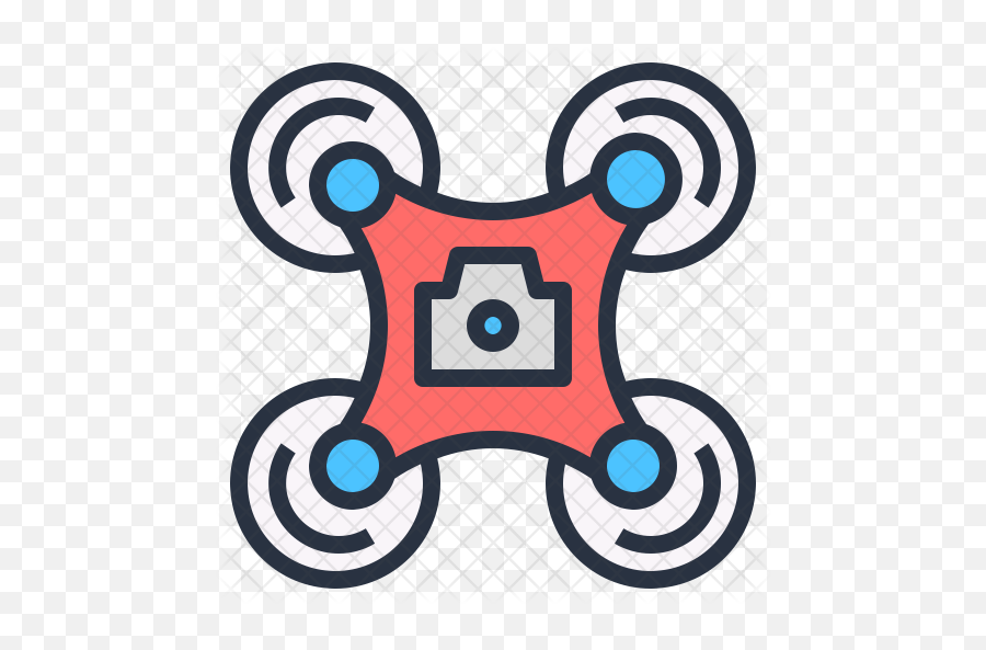 Drone Icon Of Colored Outline Style - Drone Color Icon Png,Drone Icon Png