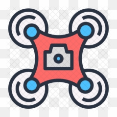 Drone Icon Of Colored Outline Style - Png