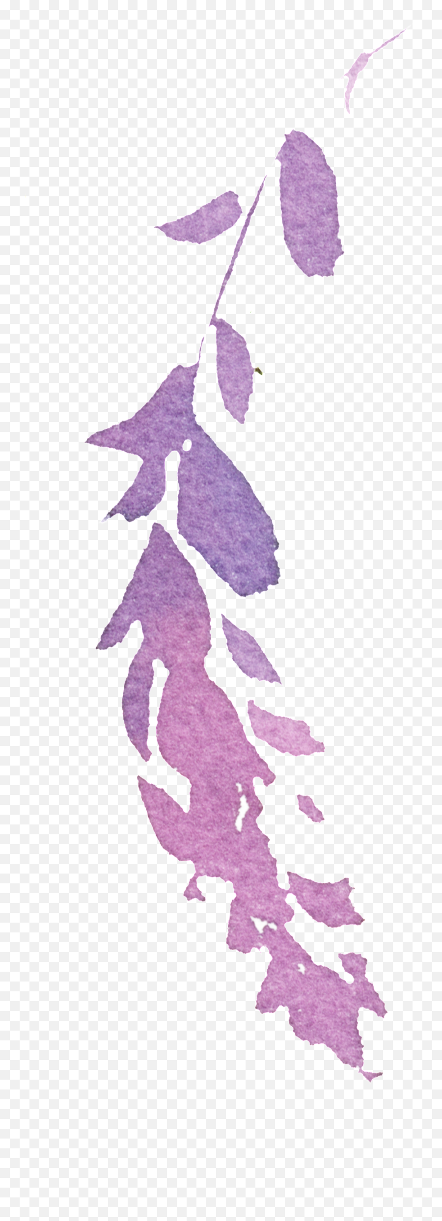 Download Hand Painted Purple Watercolor Leaves Png